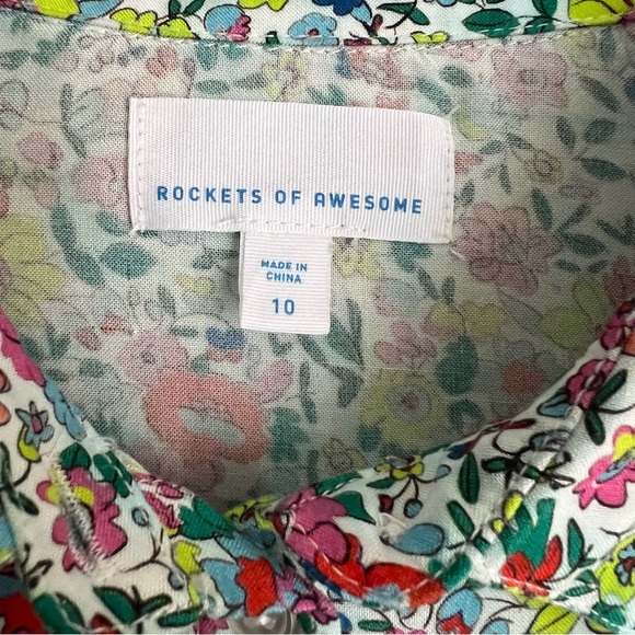 Rockets of Awesome Floral Shirt Dress size 10 - Picture 13 of 13